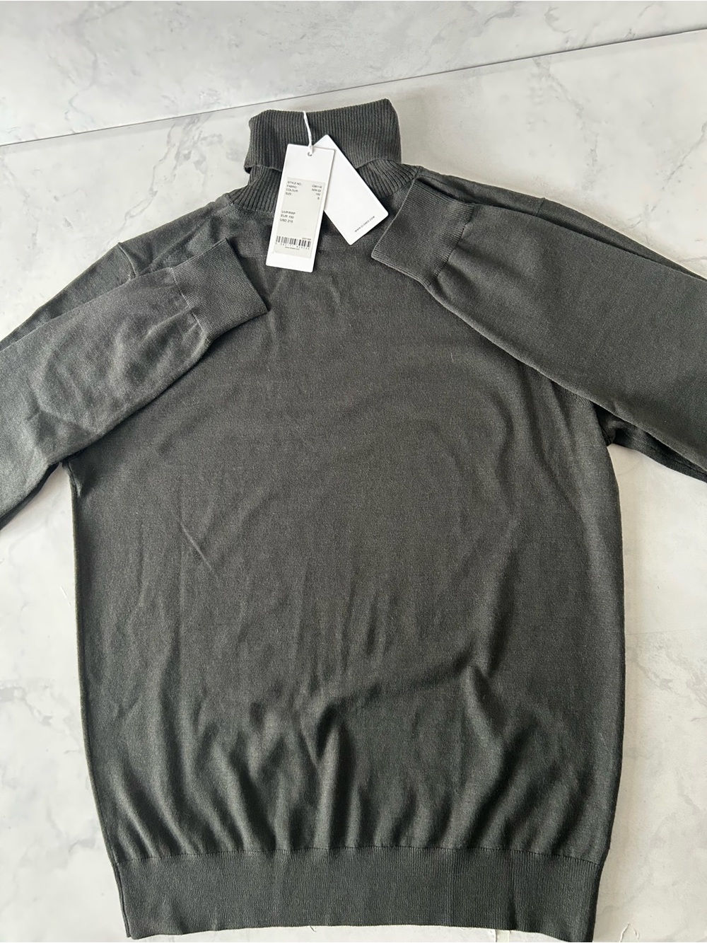 CLOSED Men’s Organic Wool Turtleneck Sweater Green Size S NWT $215